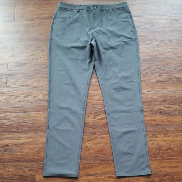 Vuori Mens Gray Athleisure Workcore Casual Preppy Minimalist Dress Pants Size 34